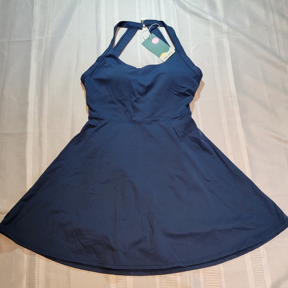 HALARA Dresses & Skirts - HALARA Navy Halter Mini Dress